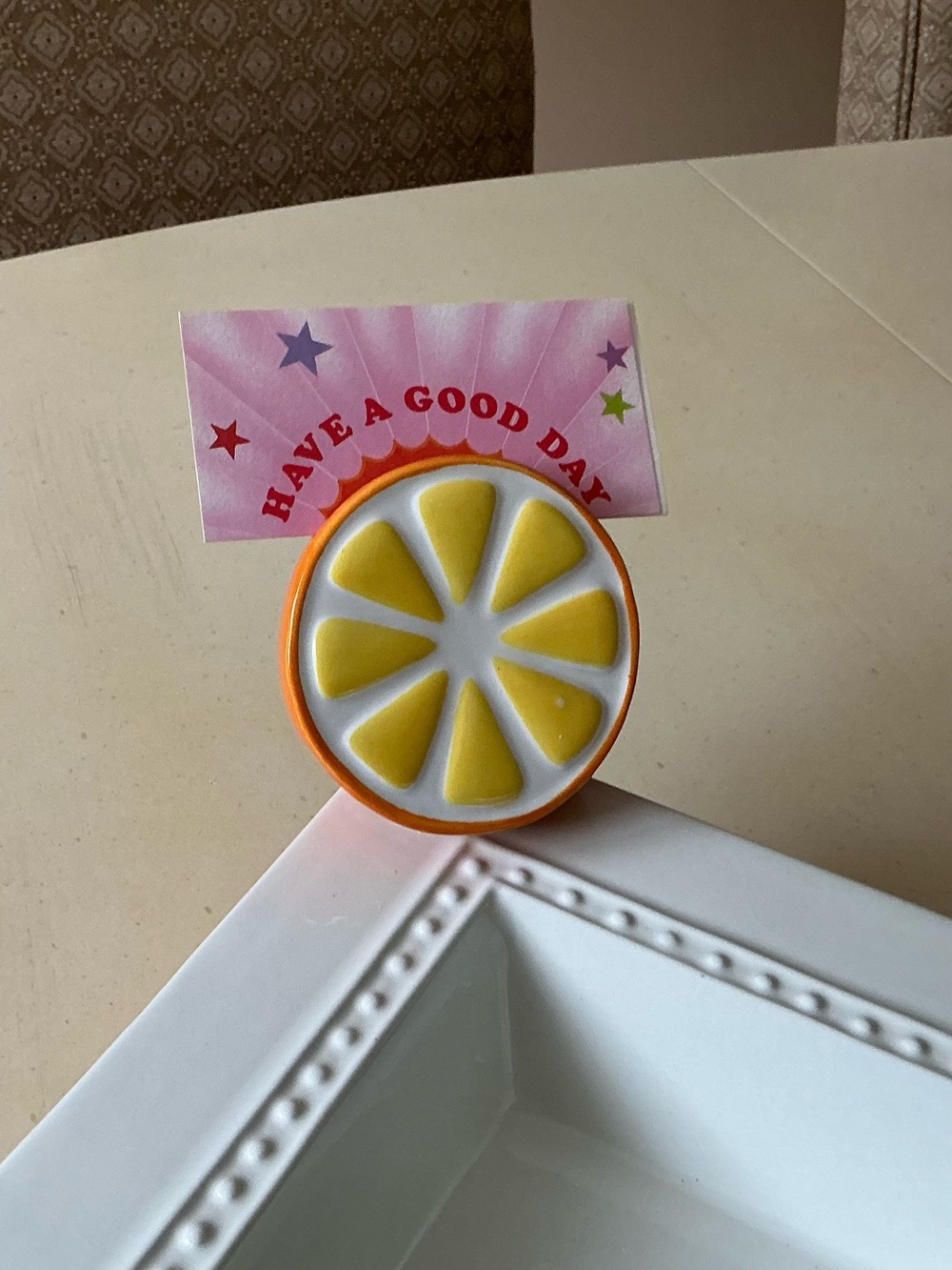 XXL Orange Fruit Hals Placecard Holder Platter Decoration 🍊